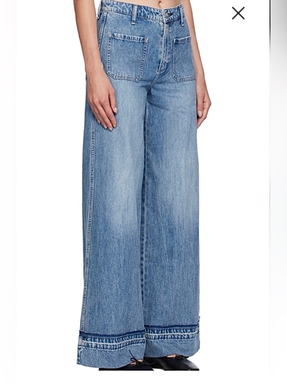 NWT Rag & Bone Marina High Rise Wide Leg Jeans in Liliana Denim Sz 31 Summer Lux - Picture 1 of 15